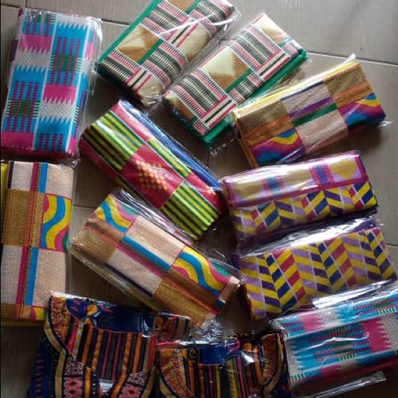 Kente African print,Plain and Pattern - Picture 3 of 4
